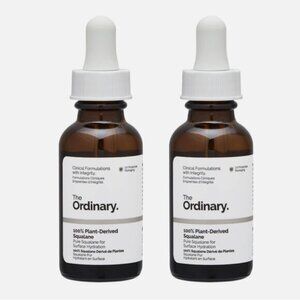 NEW 2 PACKS The Ordinary 100% Plant-Derived Squalane 30ml
